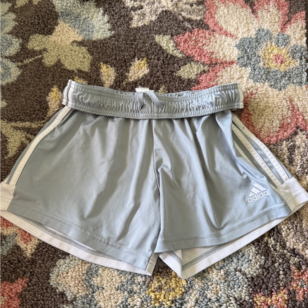 Adidas Women's Light Gray Athletic Shorts